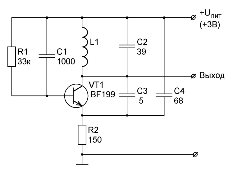 Транзисторный генератор схема